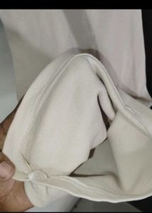 combo Cream Relaxed Fit Drawstring Pants