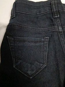 Kids Black Cargo Jeans