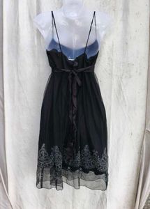 I. Elegant Black Embellished Dress