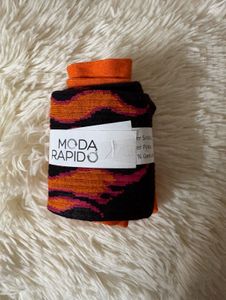 Fire Flame Pattern Crew Socks