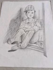 Vintage Sketch of a Young Boy