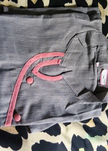 Striped Kurta with Pink Piping