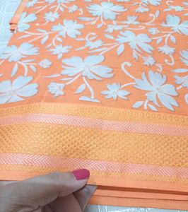 ☀️ Summer Special ☀️ New Cotton Zari Border Saree