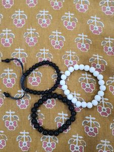 COMBO Black And White 💥Set of 3 Beaded Bracelets