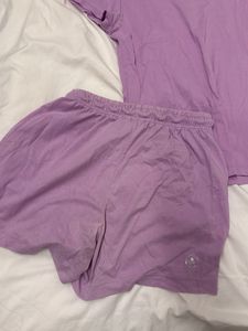 Lavender Tee &amp; Shorts Set