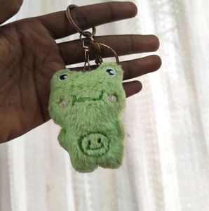 Cute Plush Frog Keychain