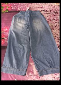 Wide Leg Denim Pants