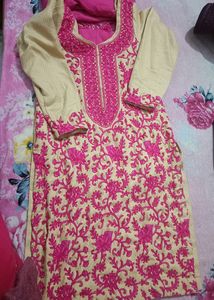 Lakhnawi Chickenkari Winter Suit Shalwar  Dupat
