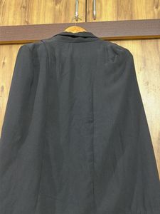 Chic Black Cape Blazer