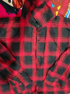 Red &amp; Black Plaid Shirt