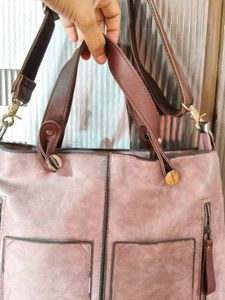 Stylish Faux Leather Satchel Bag