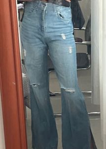 Distressed Wide Leg Jeans