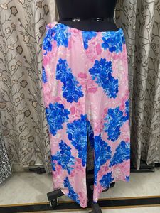 Women's Pink Floral Palazzos