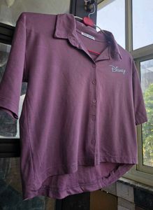 Disney Embroidered Button-Up Shirt