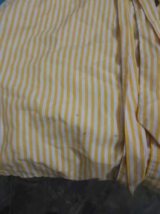 Yellow &amp; White Striped Button-Up Top