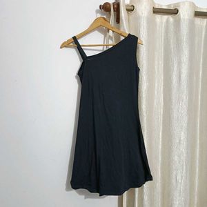 Black One Shoulder Mini Dress