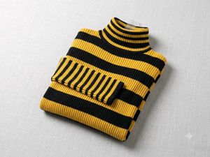 Striped Turtleneck Sweater