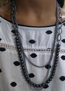 Chunky Chain & Pearl Layered Necklace