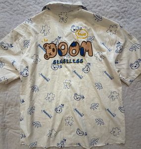 Unique Graphic Print Nighty Shirt
