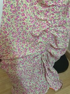 Floral Ruched Slip Dress