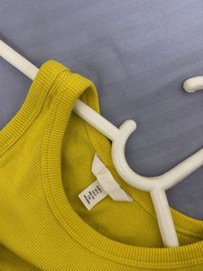 Ribbed Yellow Tank Top