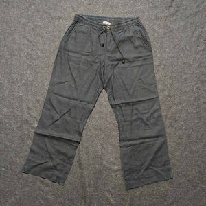 CINQUE Wide-Leg Linen Blend Drawstring Pants