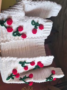 handmade Cherry cardigan  with bandana free