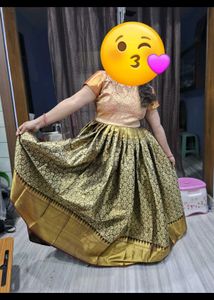 Elegant Silk Long Frock   Fits Upto Xxl Size