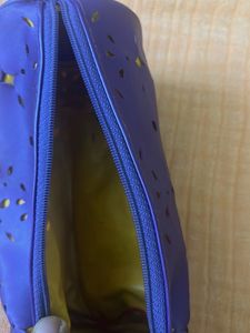 Stylish Blue Laser Cut Pouch
