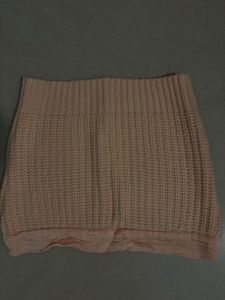 crochet knit peach mini skirt pinteresty trendy