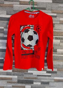Red graphic print Long Sleeve Shirt for boys