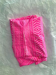 Kids swimsuit - Neon Pink Geometric Print