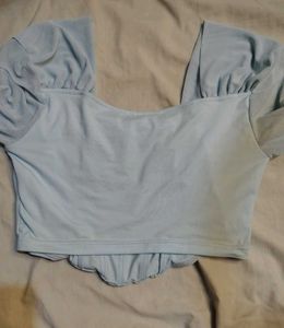 Savana ruched Sleeve Square Neck Top