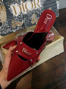NEW Red Dior Mules - Pointed Toe Heels