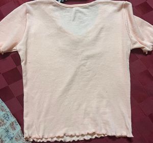 Ruched Front Ribbed Top
