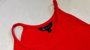 Vibrant Red Textured Cami Top