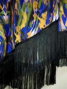 Vibrant Abstract Print Fringe Dress one freebie 🎁