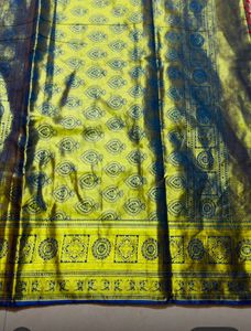 Vibrant Checkered Silk Blend Saree