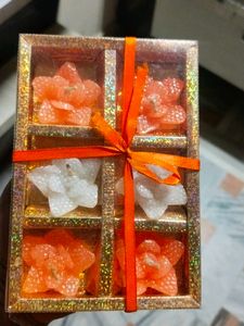 Decorative Flower Candle Set 6 pc