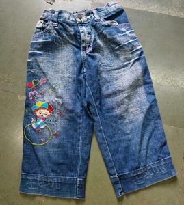 Cute Embroidered Denim Jeans for Girls 💖