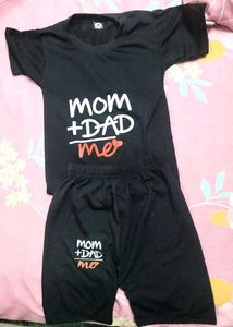 New Unused Kids Black T-Shirt &amp; Shorts  Set | Blac
