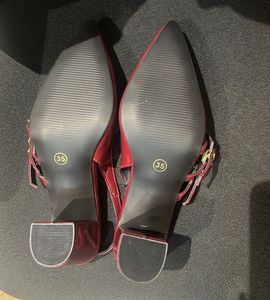 Stunning Red Patent Slingback Flats