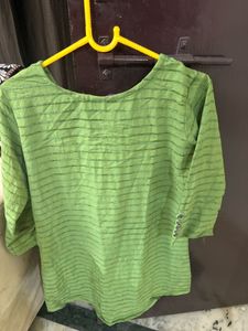Green Striped Kurta