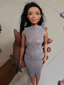 Sparkling Silver Dress Doll