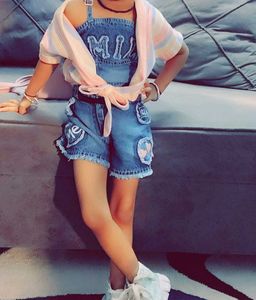 Denim Romper with Shirt - Cute Kids Outfit