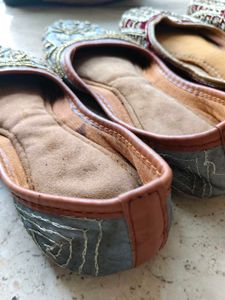 Embellished  Handwork Juttis - Set of 2 Pairs