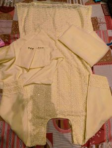 Chickenkari Elegant Yellow kurta set