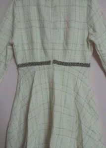 Chanel inspired White Tweed Dress