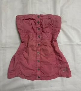 Cute Pink Button-Up Tank Top