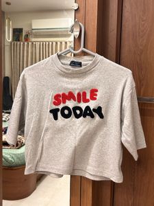 Grey crop top